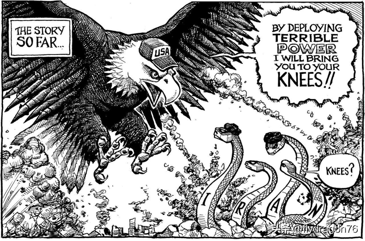 《经济学人》描绘了美国是如何攻击伊朗的：

——“我要释放排山倒海般的恐怖力量，