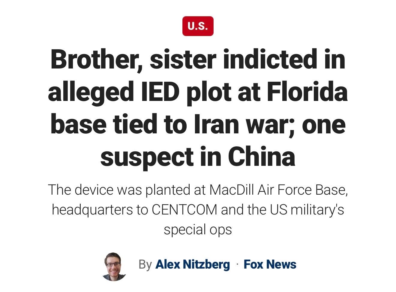 【美媒惊呼：夭寿！老中来炸咱基地咧】3月10号，一名男子匿名拨打电话称在佛罗里达