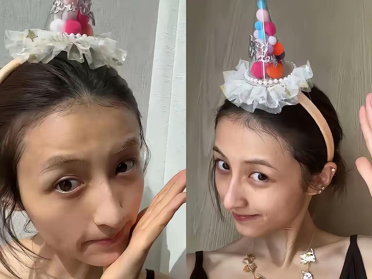 张子枫的审美出了问题，以前脸圆圆的多可爱，现在以瘦为美，减成黑山老妖了。
可能她