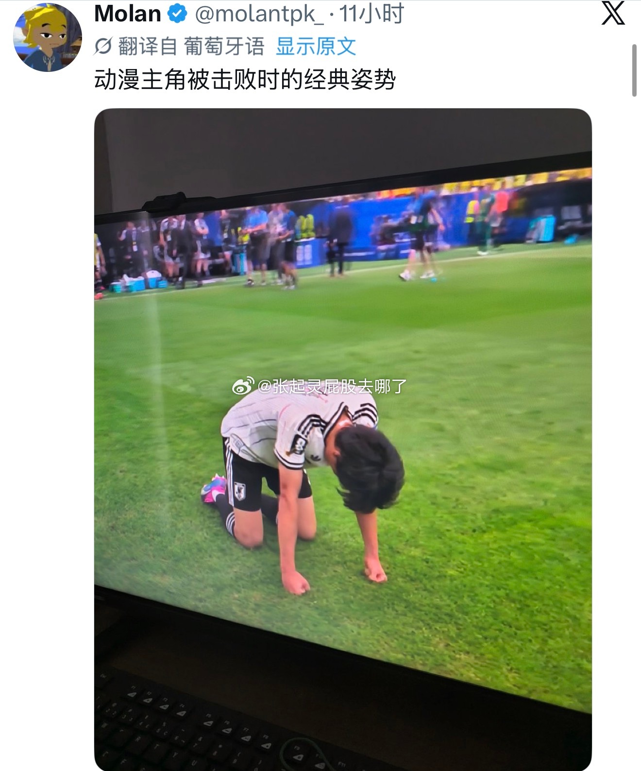 日本输给巴西，葡萄牙网友辣评动漫主角被击败时的经典姿势 