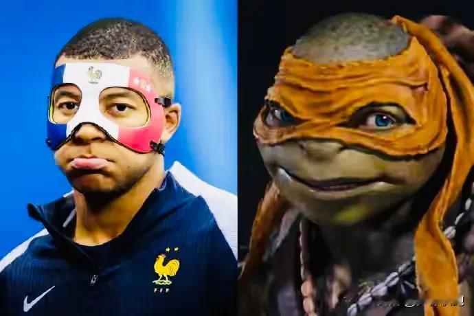 姆巴佩忍者神龟造型来了，真像[捂脸]
欧洲杯D组第二轮法国队今夜凌晨三点对阵荷兰