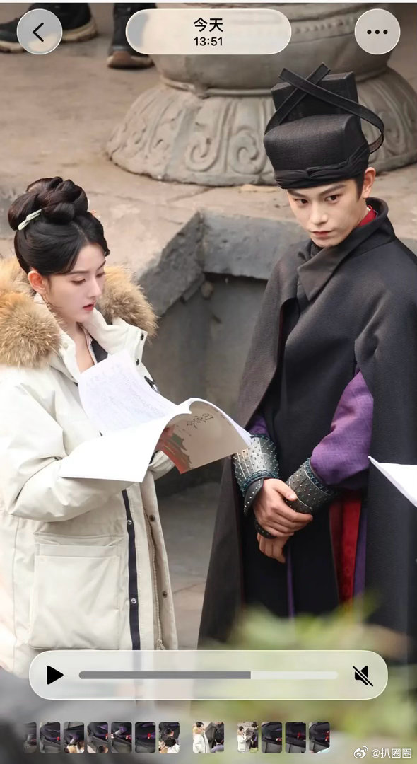 宋祖儿丁禹兮司宫令同框路透，看着有CP感吗～ 