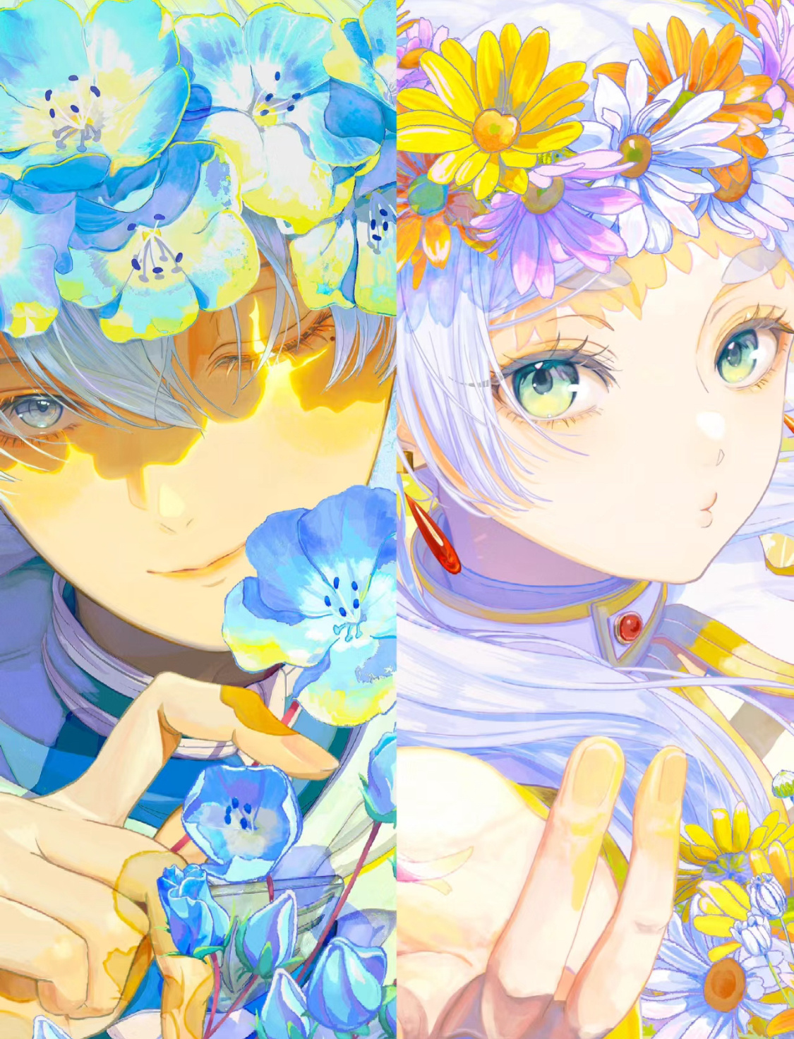 审美提升丨宝藏插画师：NAKA_u_MA🌼芙莉莲🪻辛美尔💐好美！#漫视界企
