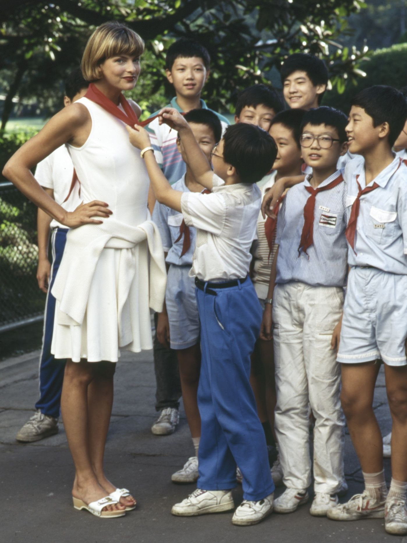 90年代，Linda Evangelista在中国 