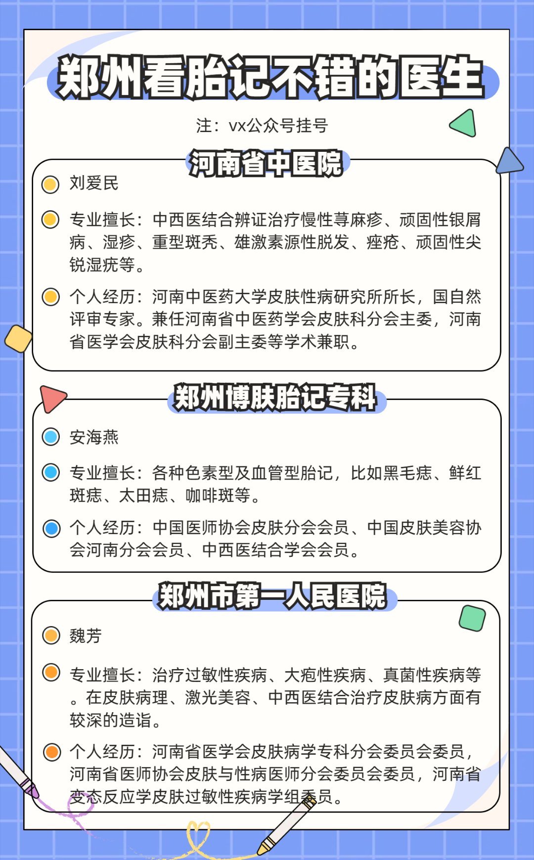 整理了郑州看胎记不错的医生刘爱民河南省中医院 专业擅长：中西医结合辨证治疗慢性荨