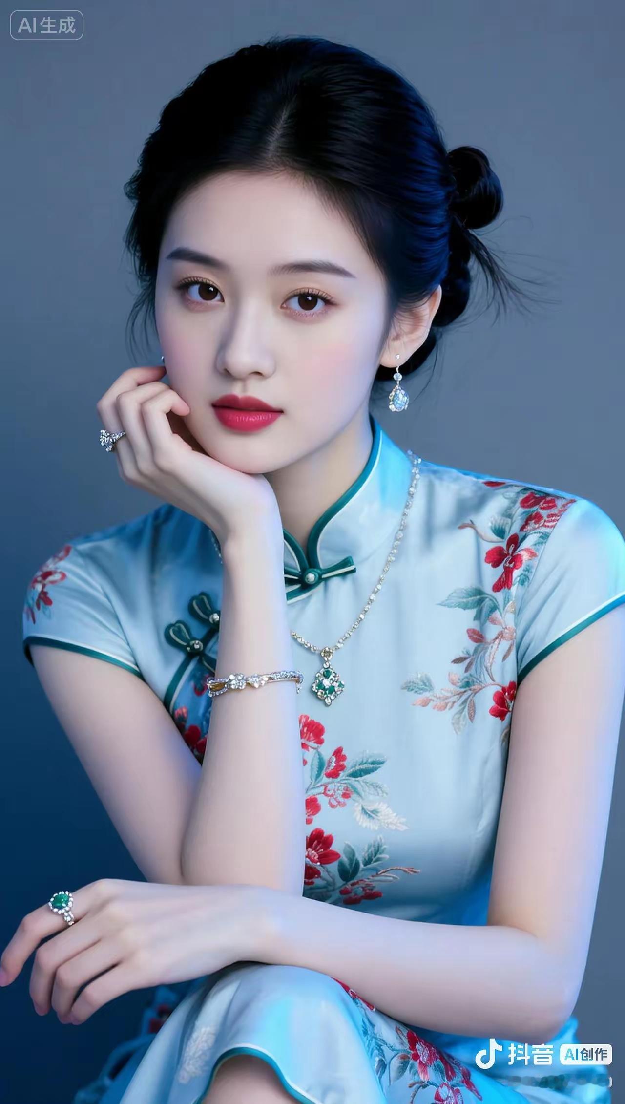 花色旗袍，温婉优雅