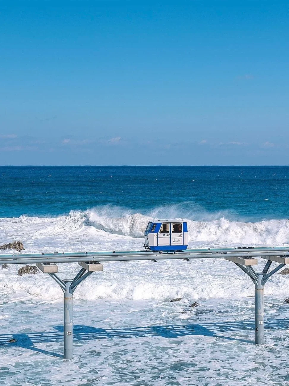 韩国绝美海景🌊解锁宫崎骏同款海上列车🚃