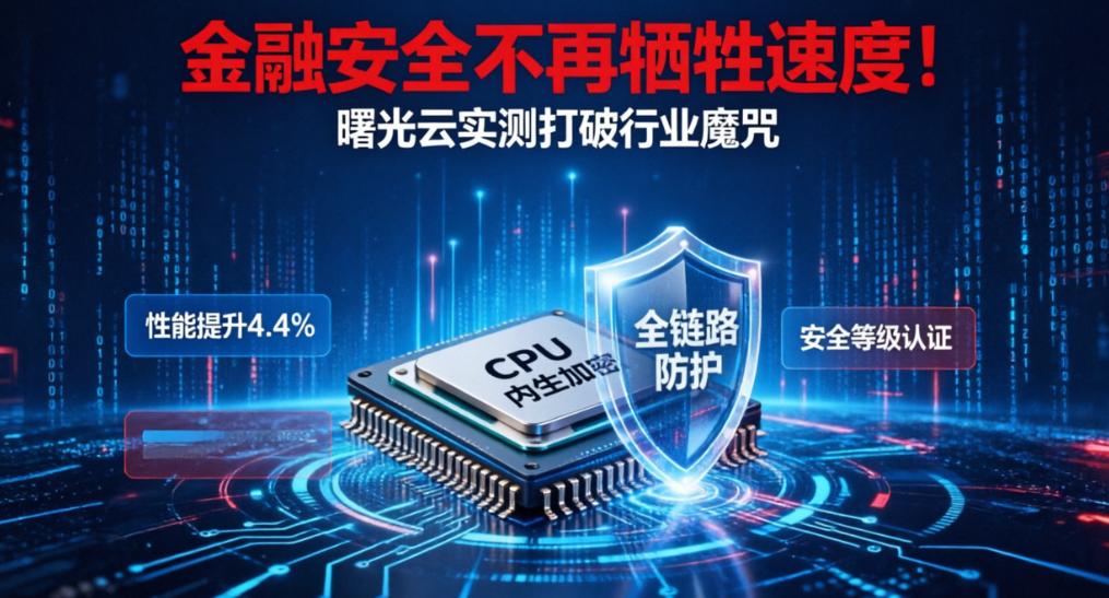 金融安全不再 “牺牲速度”！曙光云实测打破行业魔咒
以前金融搞安全，全靠堆设备：