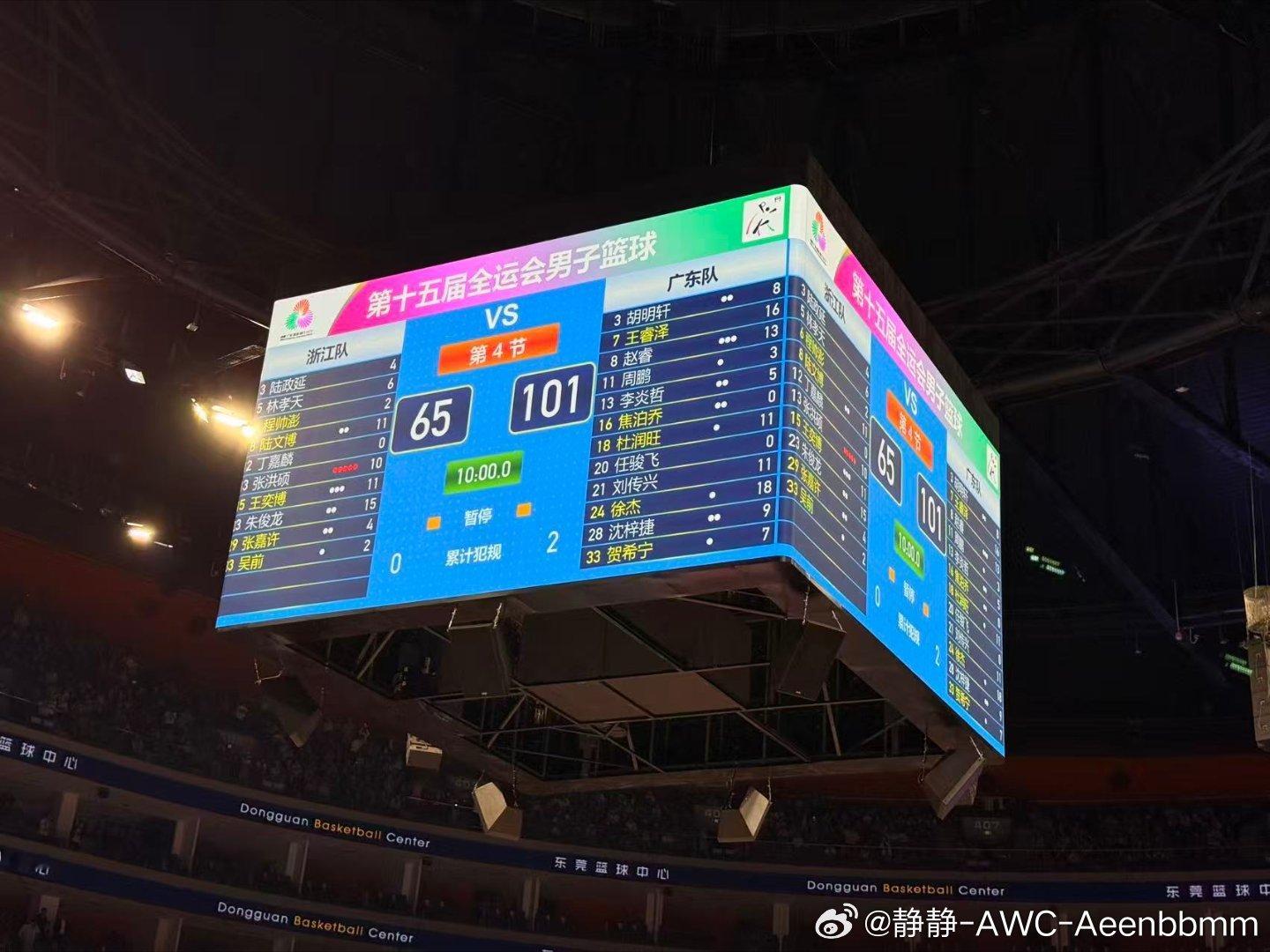 从第一节起就火力拉满，徐杰18分盘活全场、王睿泽16分输出稳定，全队攻防直接把比