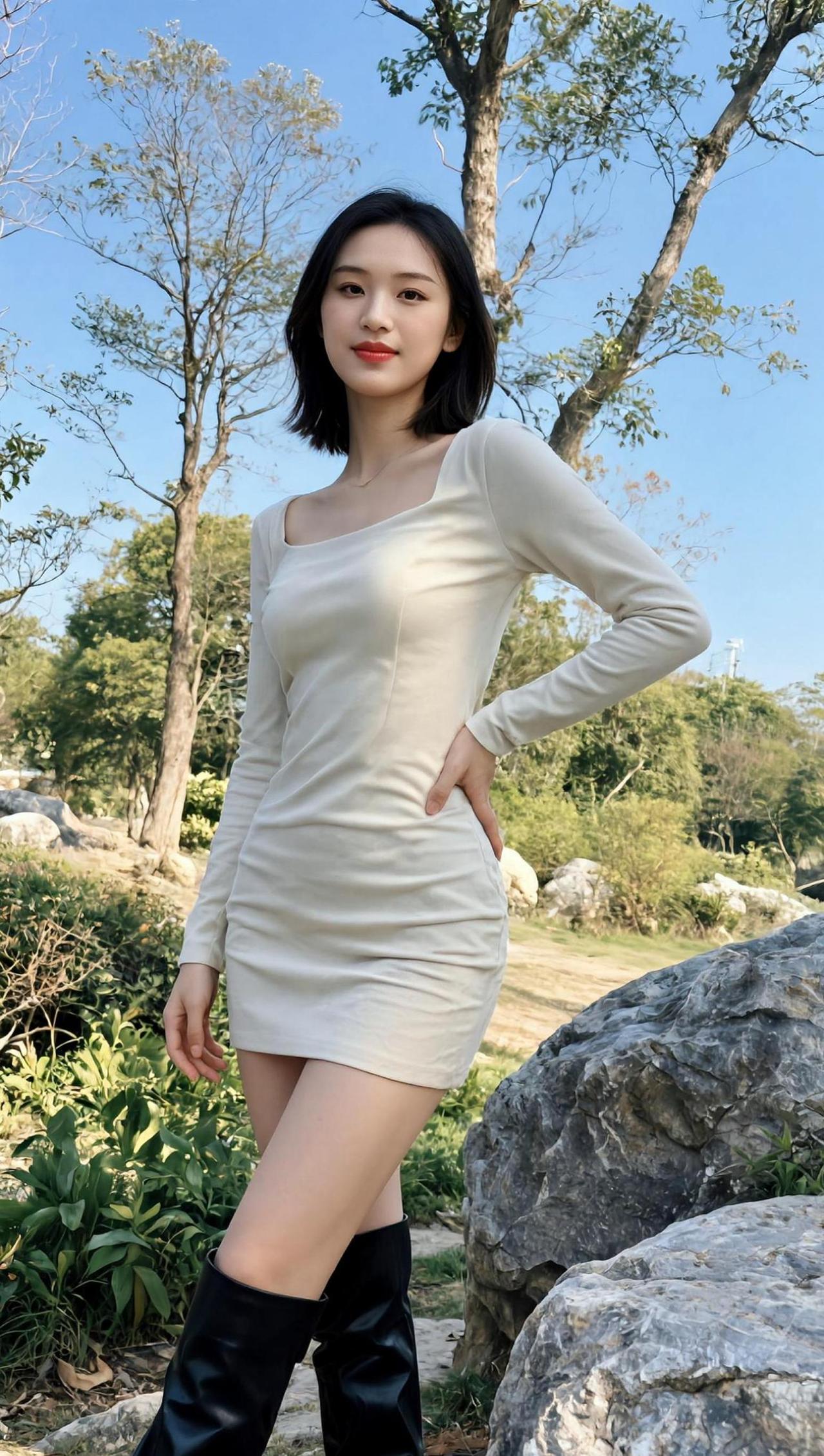 秋日的阳光洒在身上，温暖而慵懒，像是一场与自然的无声对话。风轻轻吹起发丝，仿佛在
