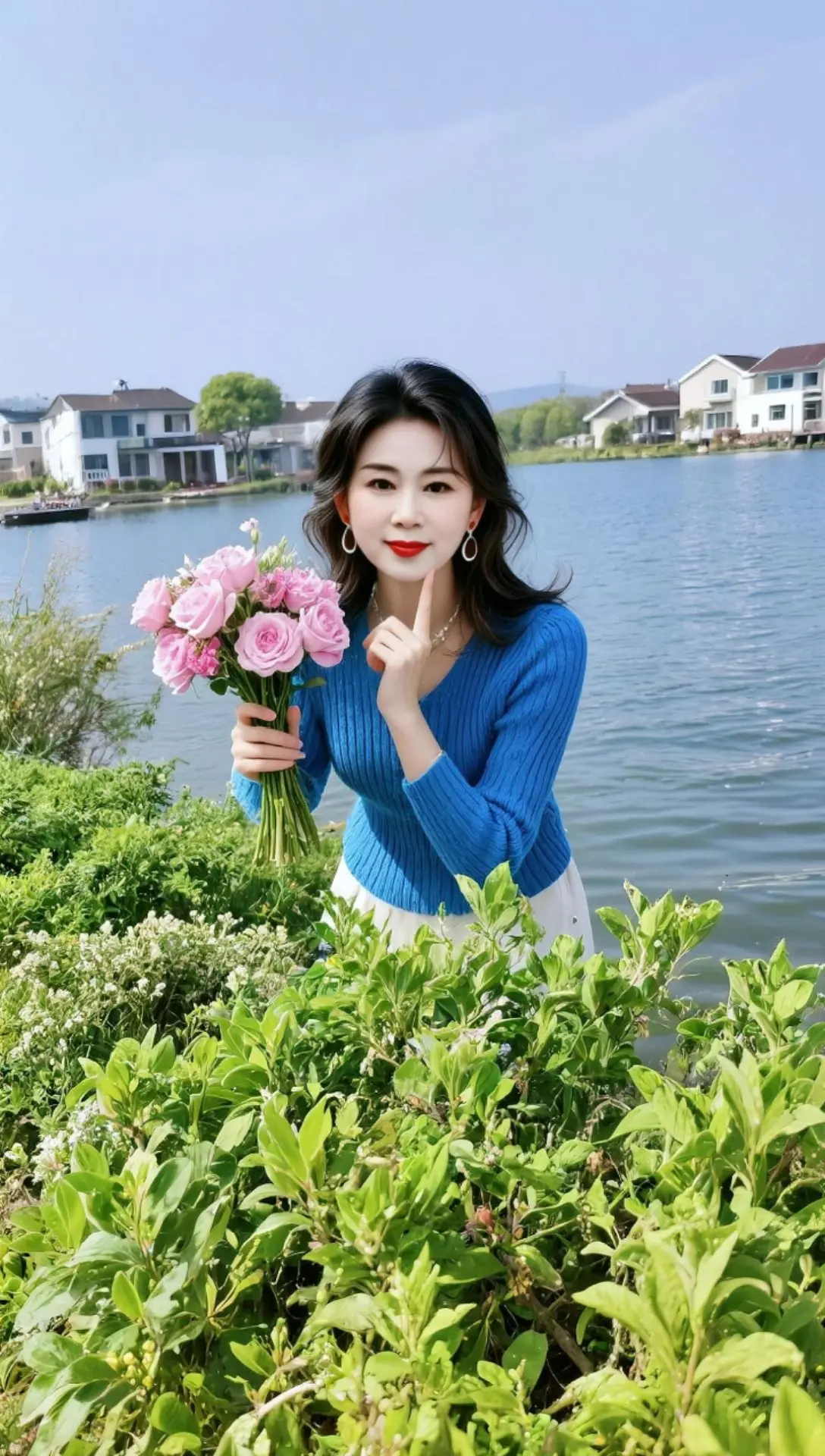 AI湖畔生活照 ai创作