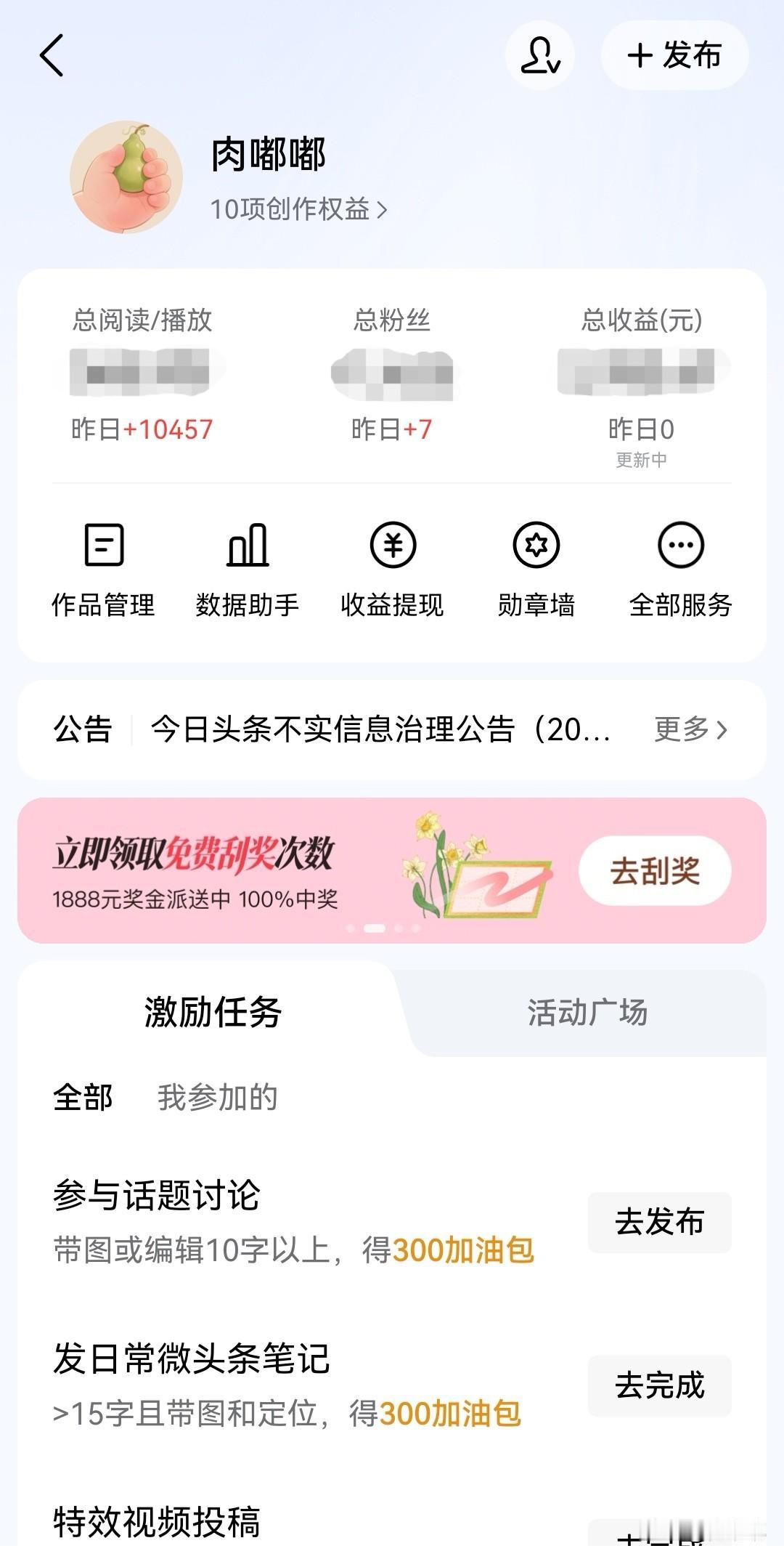 昨日（5月10日）头条复盘：昨天发布的几篇作品，阅读量都不好。吃的还是以前文章的