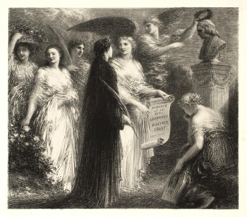 ✨致罗伯特·舒曼，石版画，亨利·方丹-拉图尔，1893年▫️𝚃𝚘 𝚁𝚘?