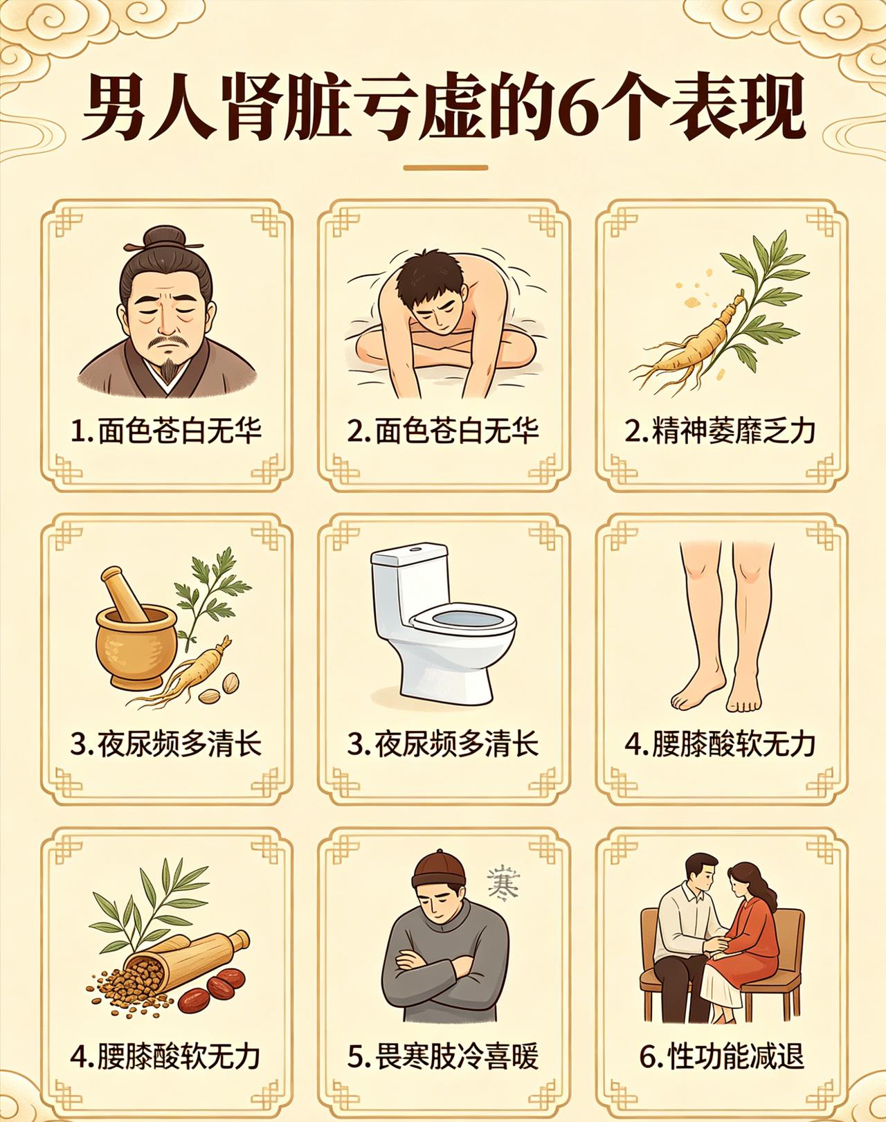 男生脏腑亏虚六大征兆，早点发现好调理