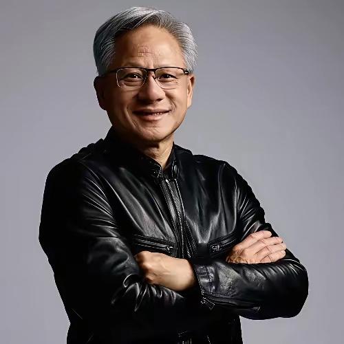 看照片上这位
英伟达公司的创始人兼CEO
美籍华裔黄仁勋
他有两个有趣的称谓：皮