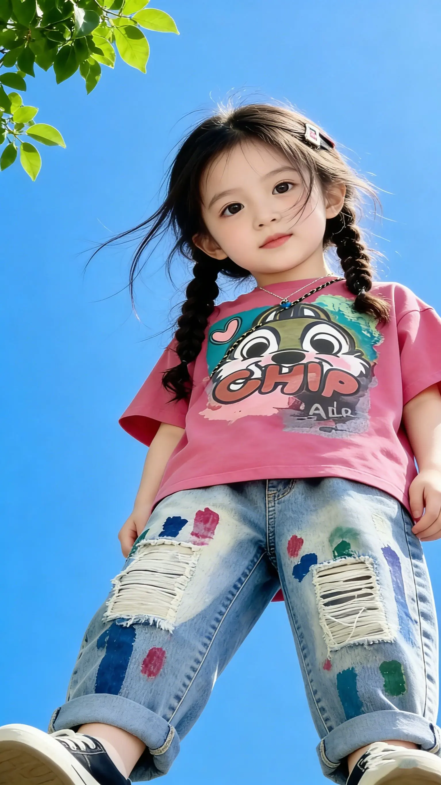 春日女童穿搭天花板。就这套！甜酷炸街，女儿穿了直接封神！ 生女儿的都给...