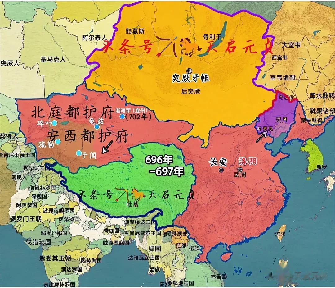 《神探狄仁杰》里的王孝杰到底有什么贡献？看看这张图就知道了。692年，武则天以王