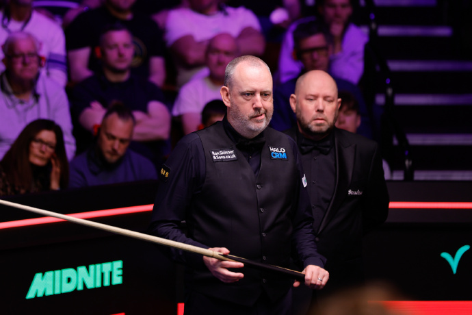 斯诺克世锦赛次轮第1阶段：马克-威廉姆斯4-4平霍金斯