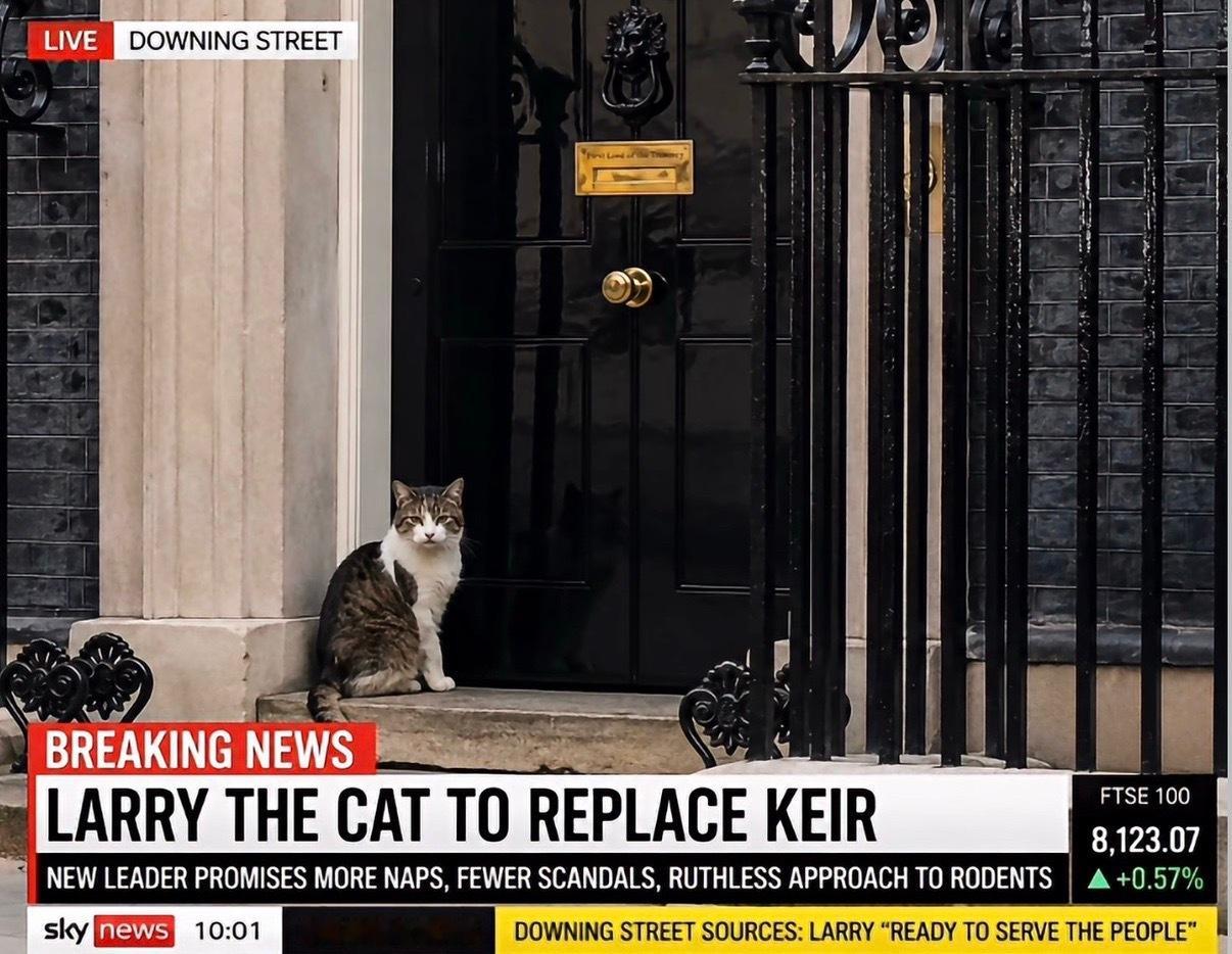英国是流水的首相，铁打的Larry！！！ 