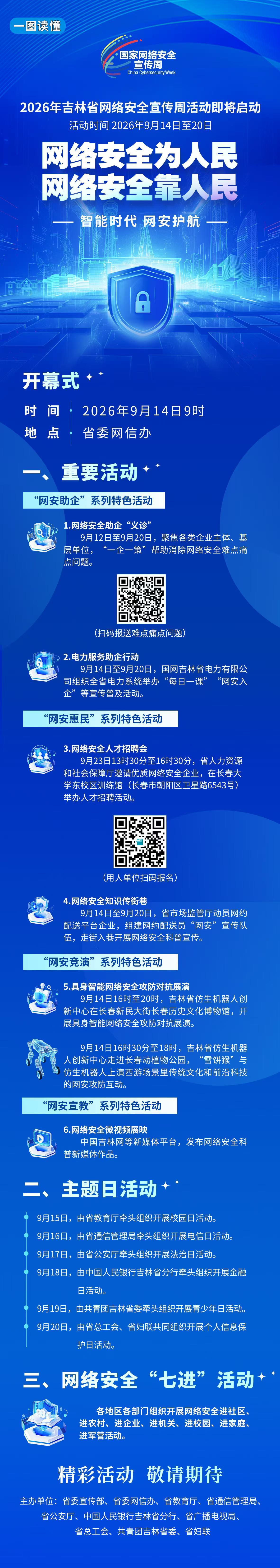 今天（9月14日），2026年吉林省网络安全宣传周活动启动仪式在长春举行。启动仪