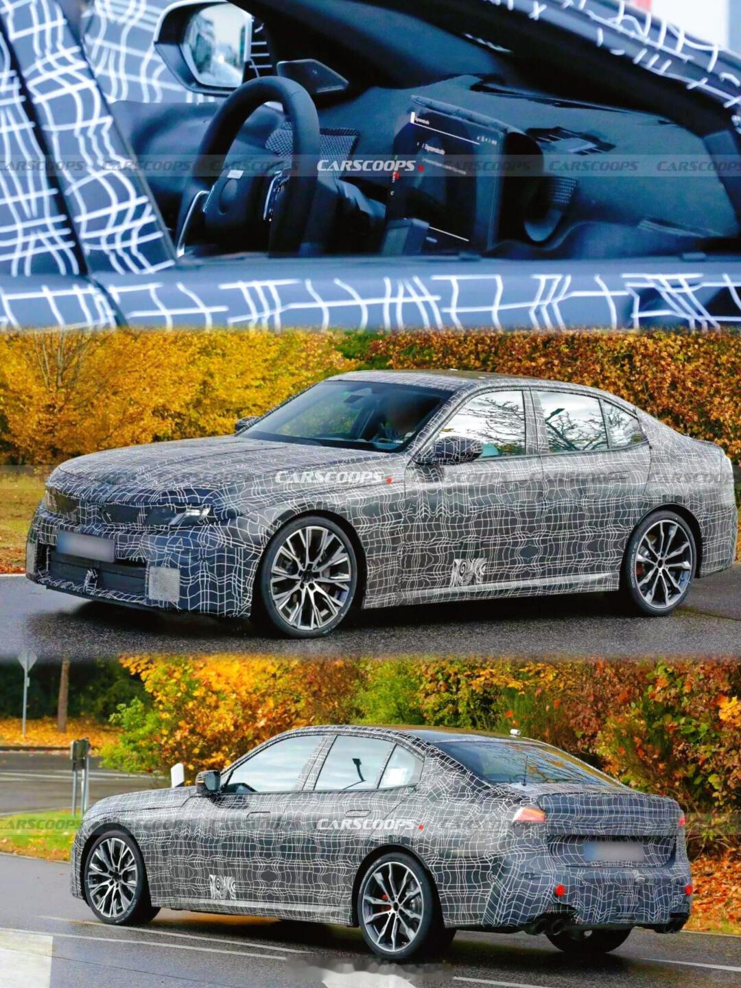 下一代宝马3系内饰曝光，同样是无仪表的远端全景屏设计宝马3系