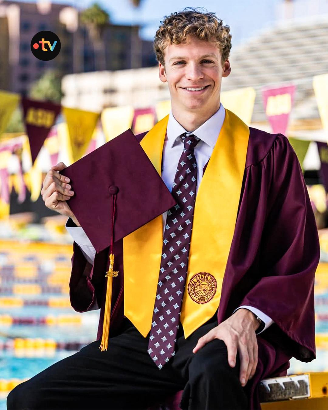 海外新鲜事 奥运冠军莱昂·马尔尚毕业了！目前定居在德克萨斯州的这位法国游泳名将，