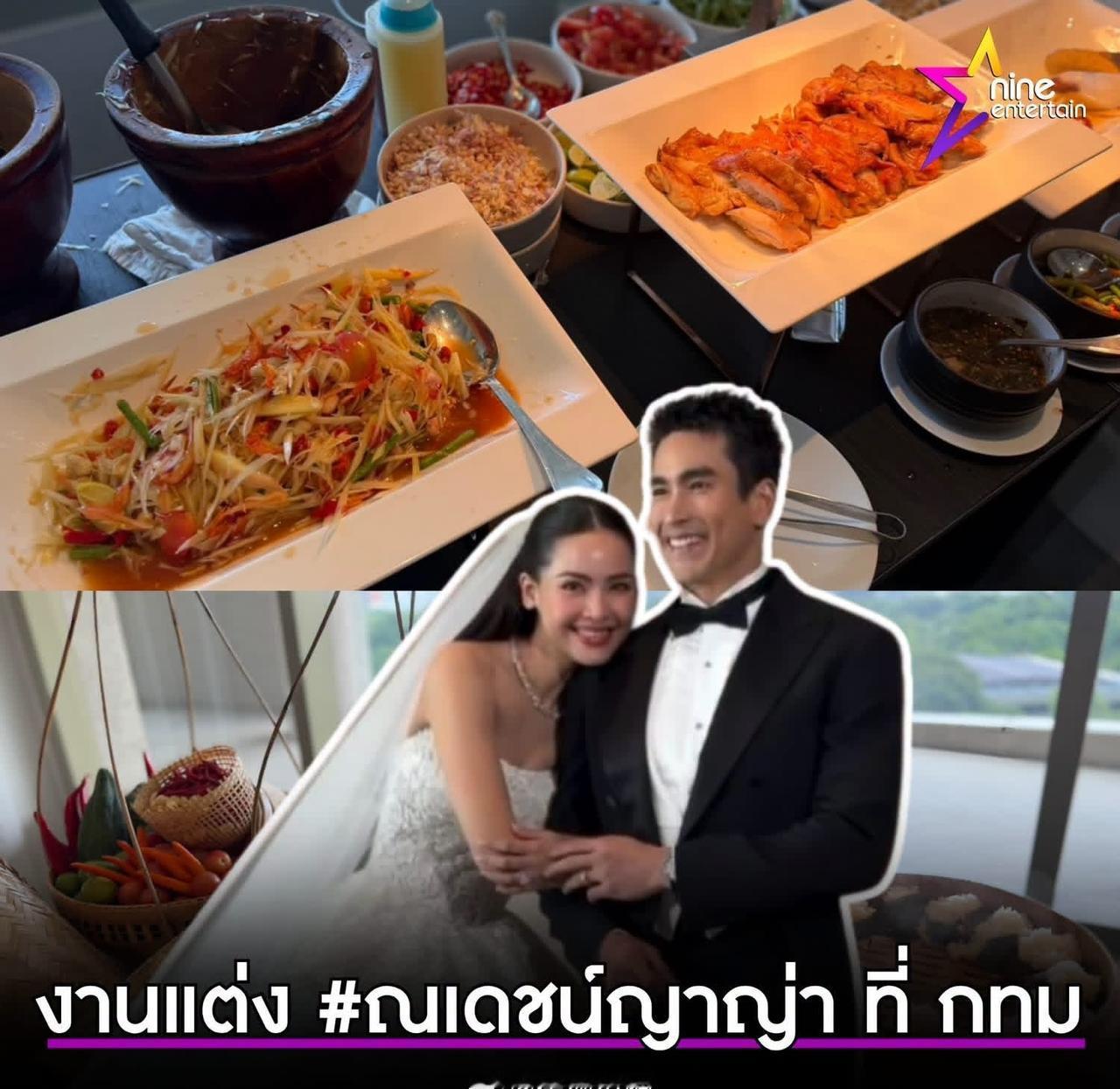 Nadech 、Yaya曼谷婚礼，除了海南鸡饭、红汤鱼肚、粿条等常见菜单外， 还