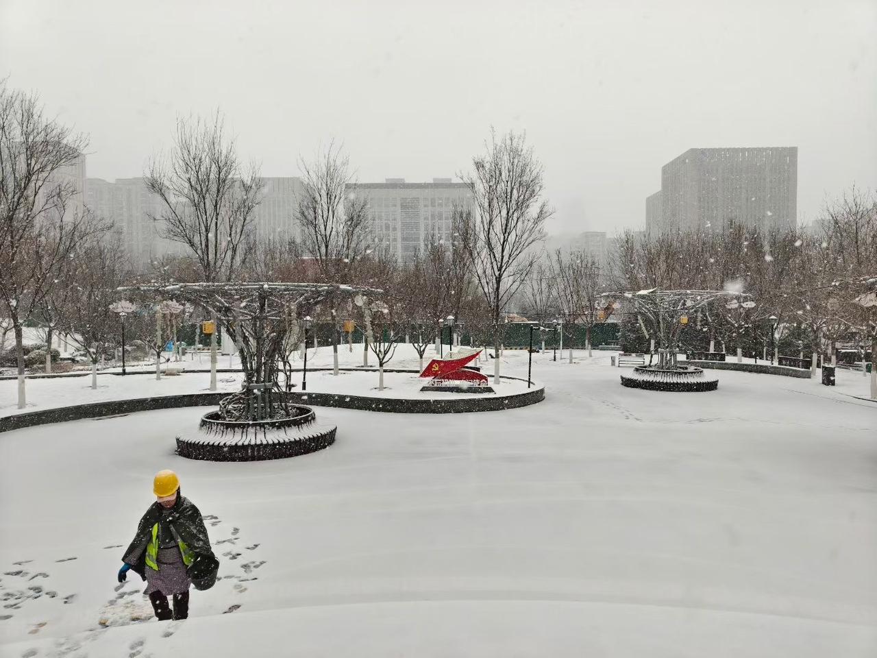 2025年的第一场雪悄悄的来了：

着急赶路的人会咒骂这场雪，
喝茶看风景的人会