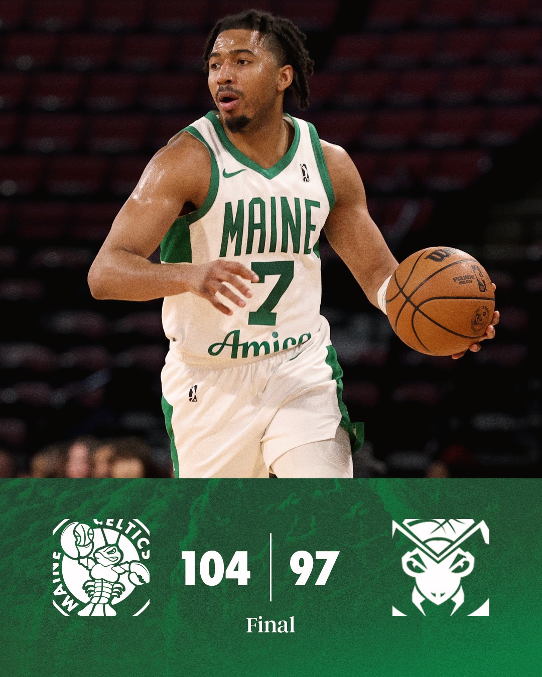 缅因州凯尔特人  104-97 ! Celtics Win ! 缅因州凯尔特人队