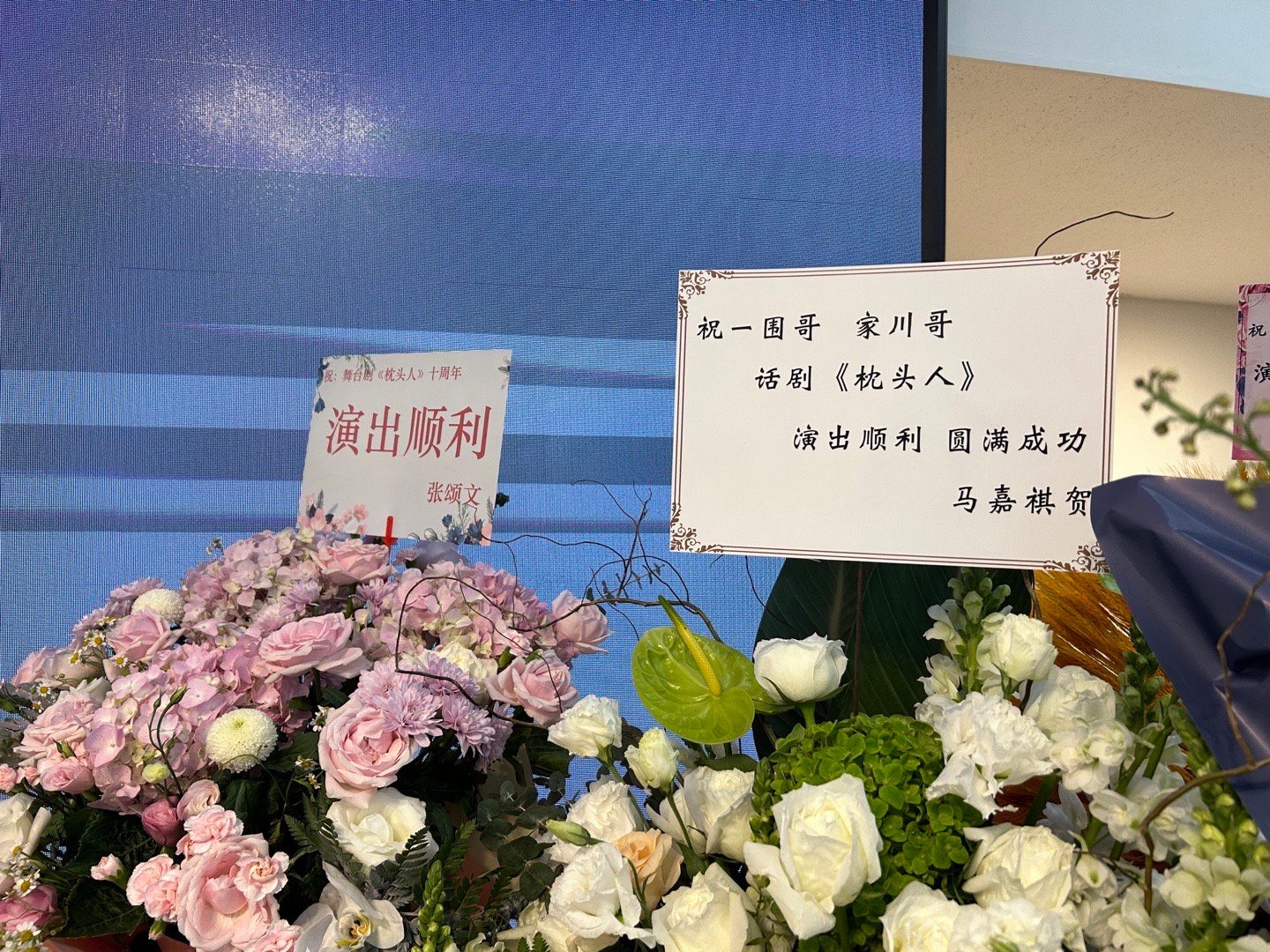 今天来看的话剧《枕头人》，没想到还能偶遇！#枕头人话剧现场偶遇张颂文马嘉祺# ​