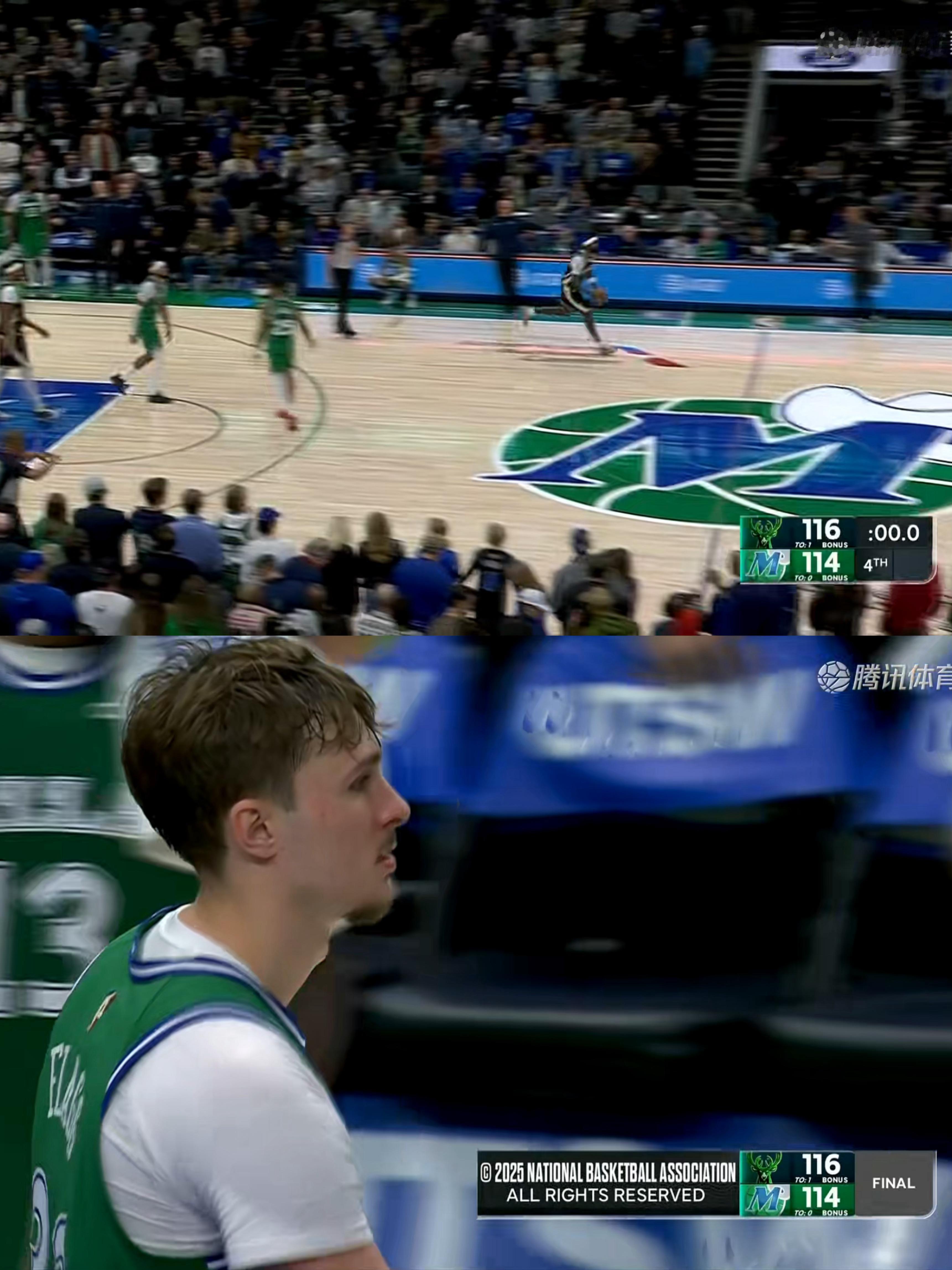 给机会没把握住，独行侠2分惜败背靠背的雄鹿。 ​​​