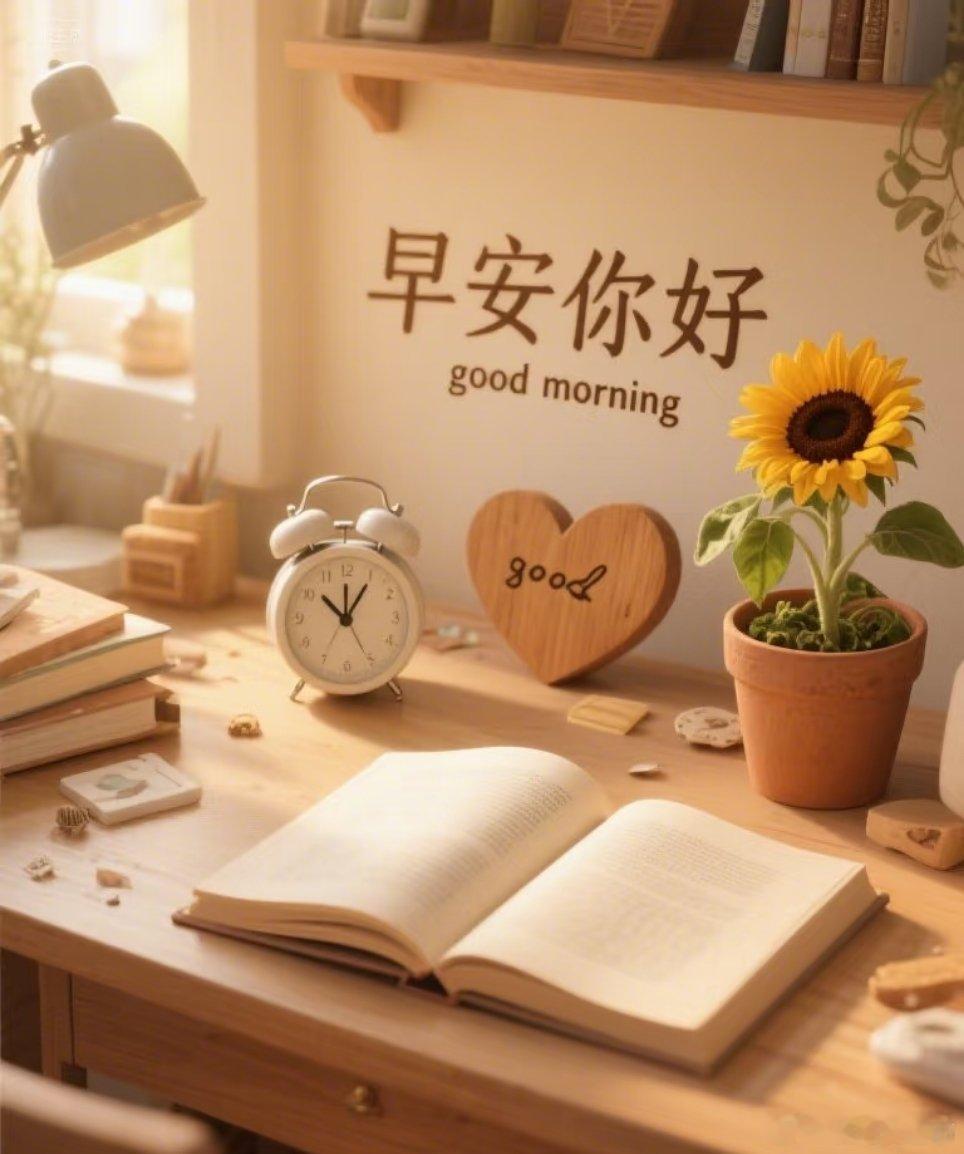 早安[超话]早安[许愿星][许愿星]窗外的风很轻，云朵很软，连空气里都藏着甜甜的