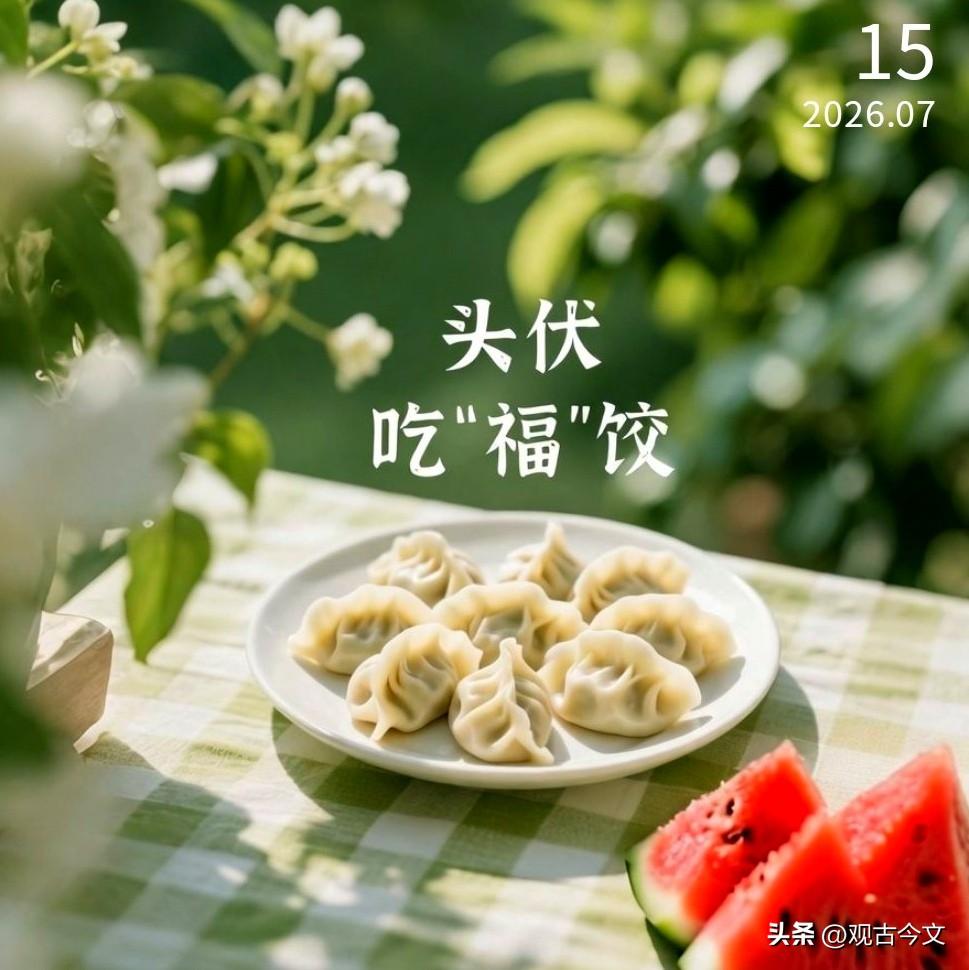 初伏
初伏已至，暑气正浓
一碗清粥，半盏清风
愿你伏天安康，清凉常伴