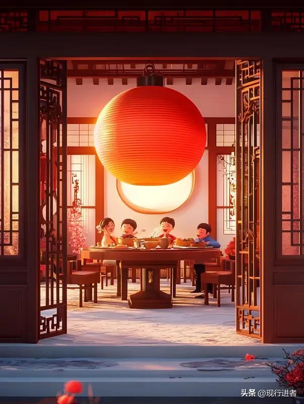 现在流行一种新型拜年方式——家族团圆饭。几家人约定每年固定一天聚餐，轮流做东。这