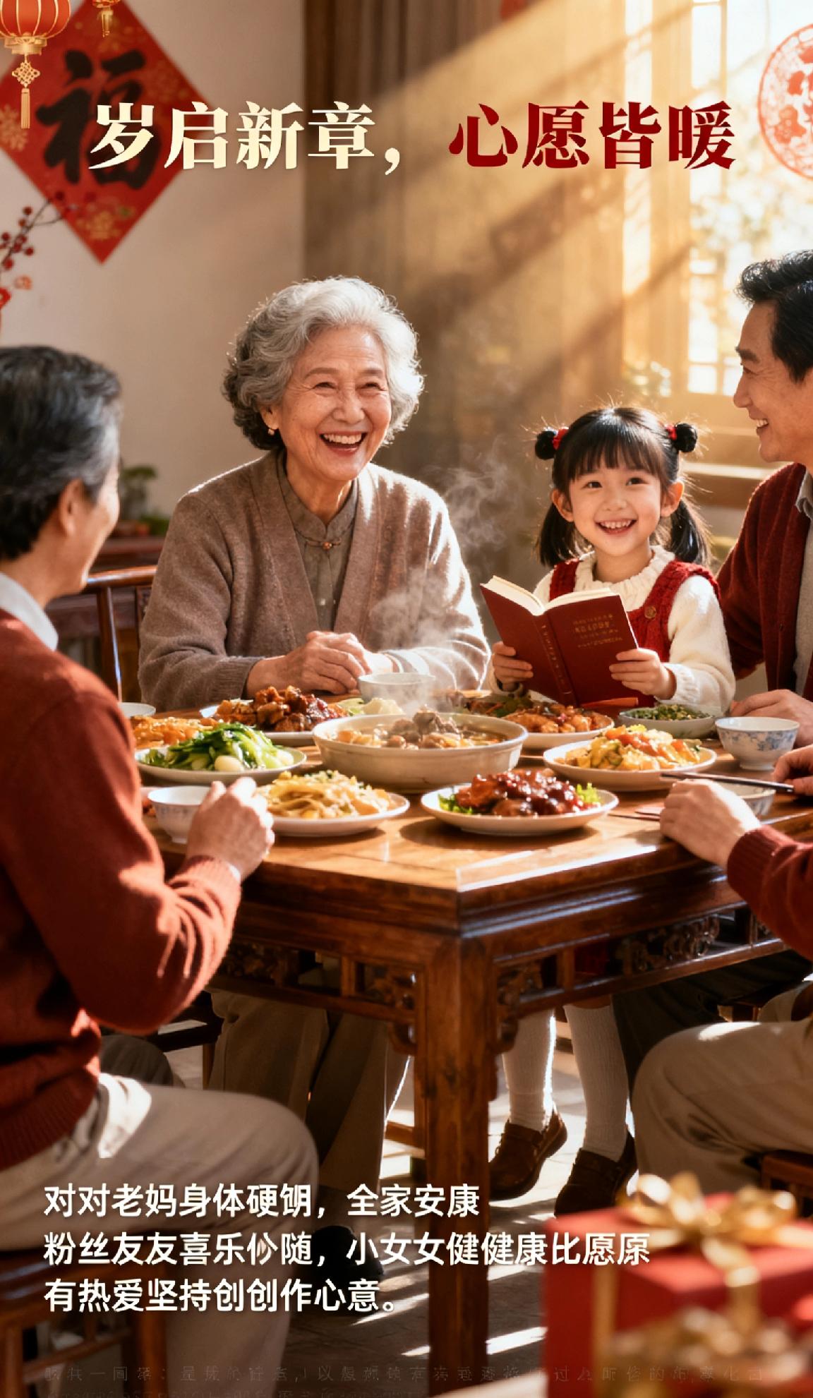 2026年元旦你有什么愿望岁启新章，心愿皆暖。愿老妈身体硬朗，吃嘛嘛香，日日舒心
