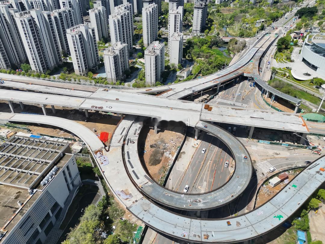 福州前横路快速化改造 鹤林立交主体结构完工 