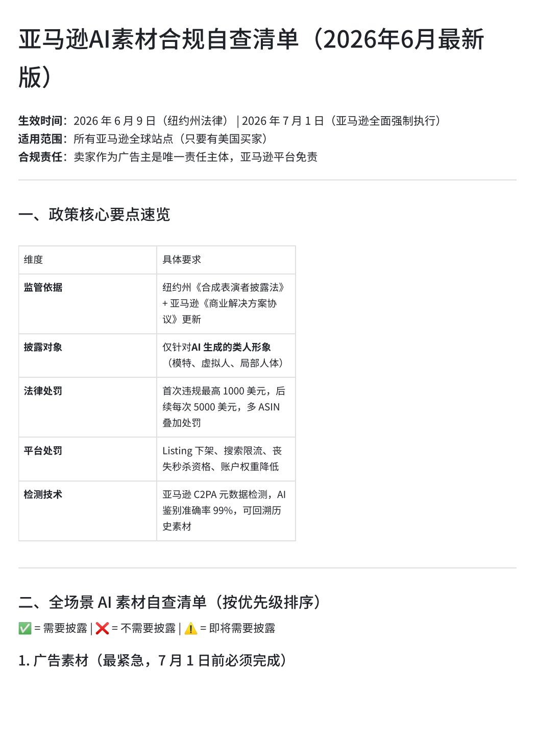 最近很多的卖家都在问：AI生成的素材到底要不要做标注？该怎么做标注呢？
首先，只