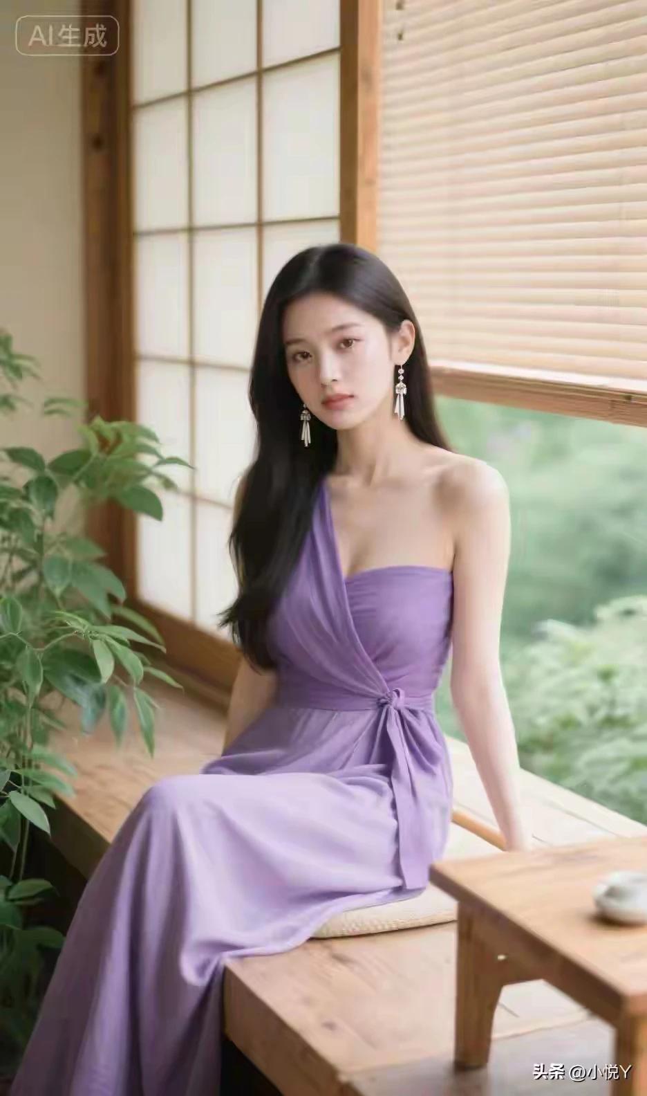 国色天香，国色天香。
花容月貌，姹紫嫣红。
眉清目秀，美若冠玉。
紫韵佳人，优雅