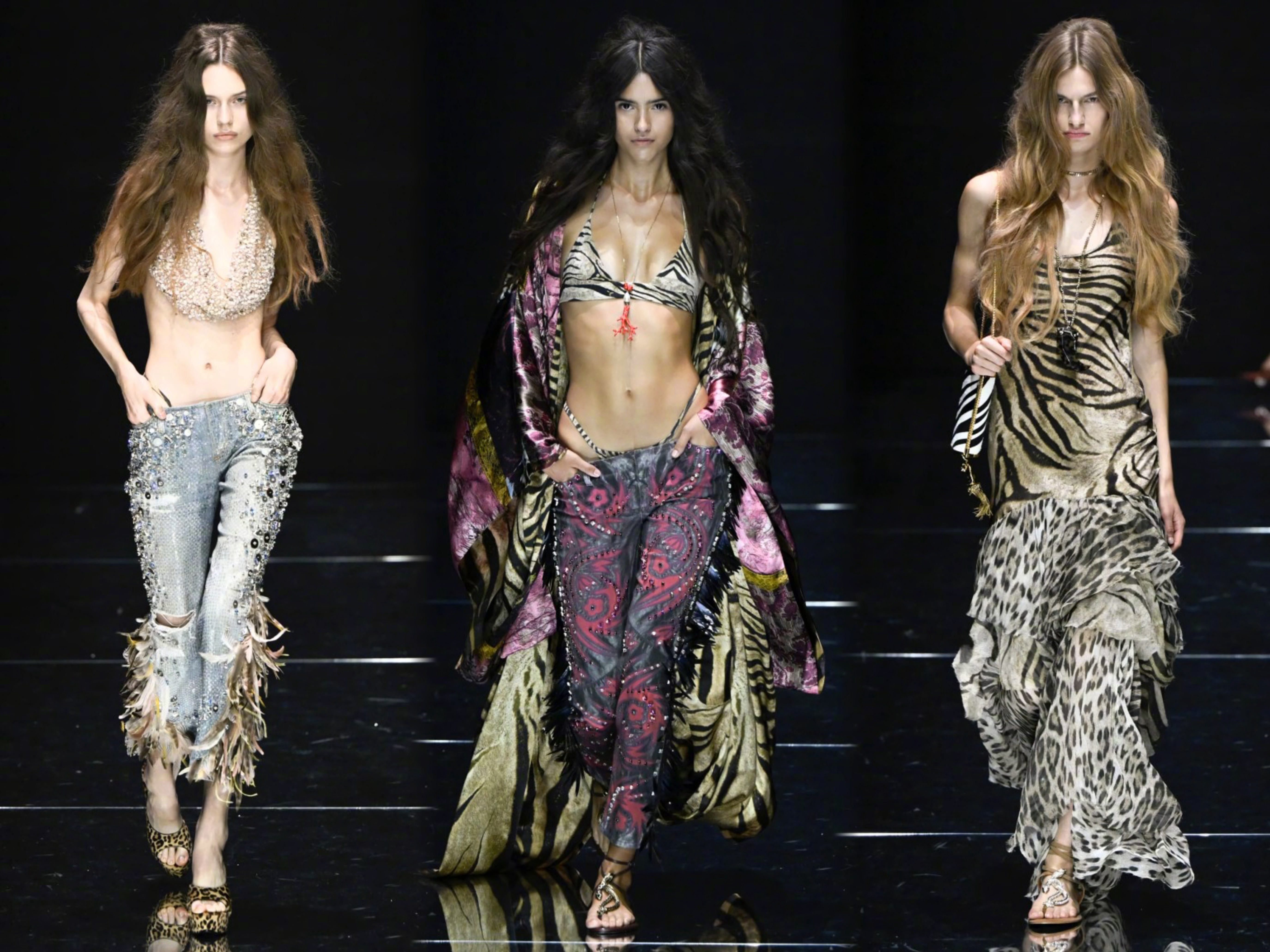 Roberto Cavalli 2027春夏系列本季以印花为核心，融合西西里野性