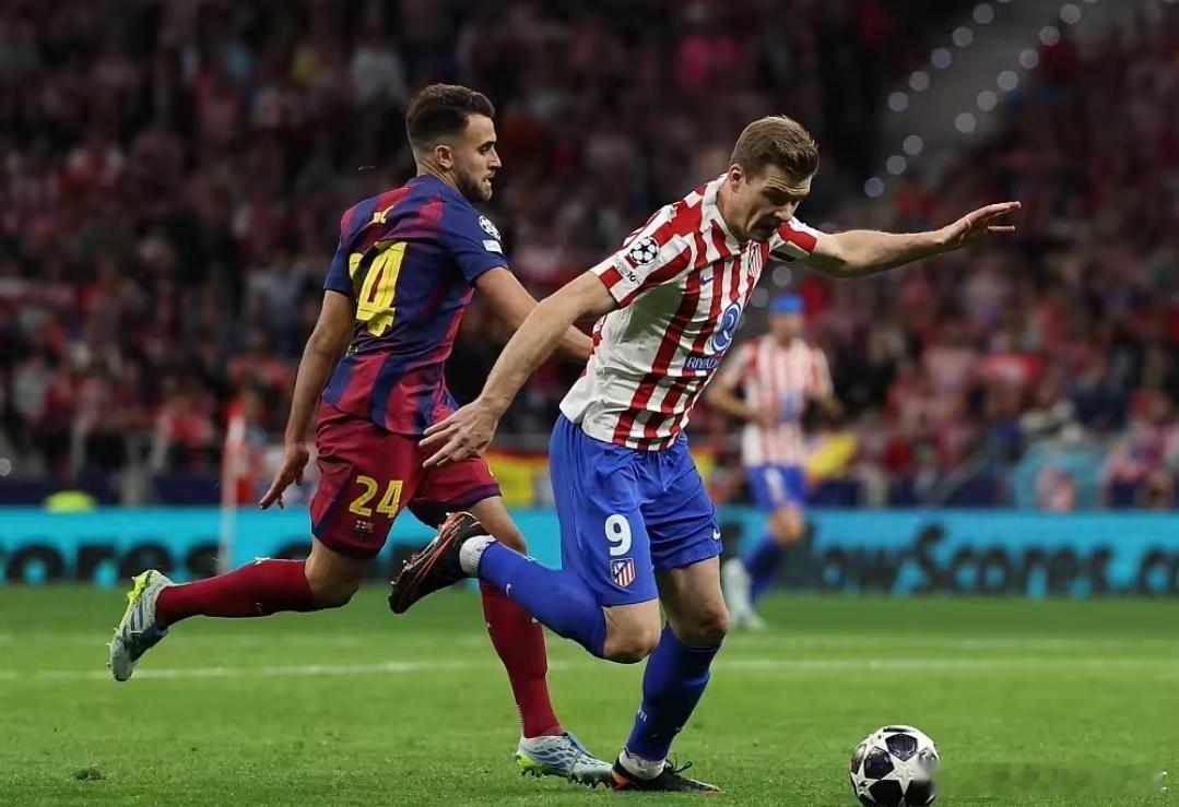 马竞1比2巴萨连续染红成巴萨欧冠魔咒，两回合均有人被罚下，最终总比分2-3出局。