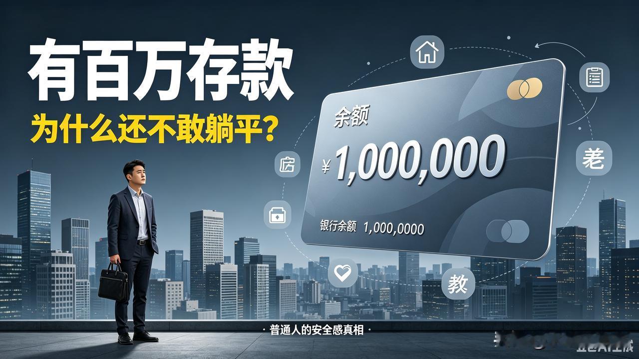 存款几十万、上百万，明明赢过95%普通人，为啥依旧省吃俭用、不敢躺平？🤔
 