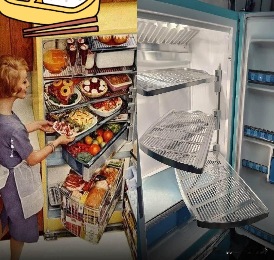 一款1960年的冰箱型号在社交媒体上迅速走红，引发了关于技术进步是否总是等同于实