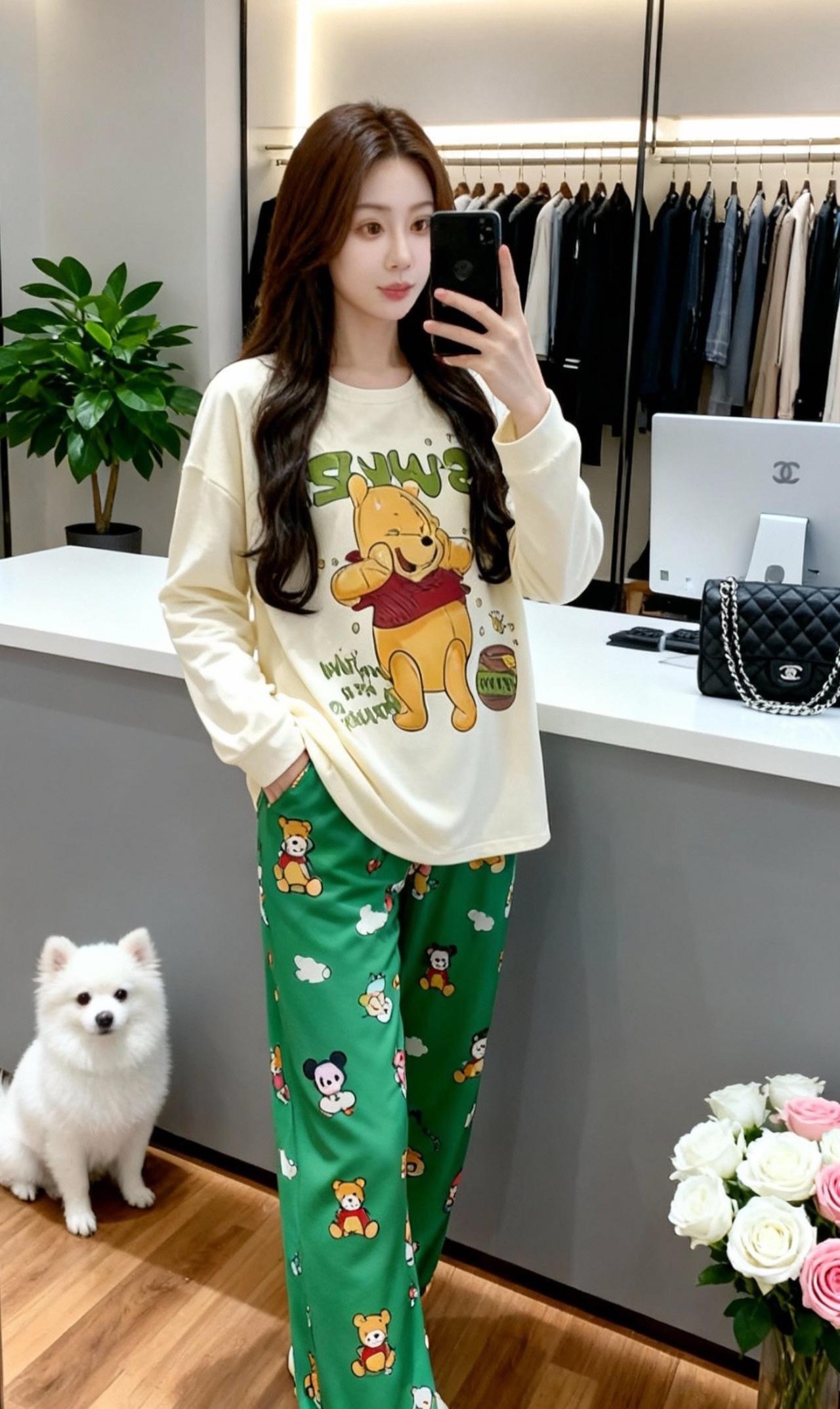 AI扩图 睡衣家居服 家居服套装 家居服 睡衣套装