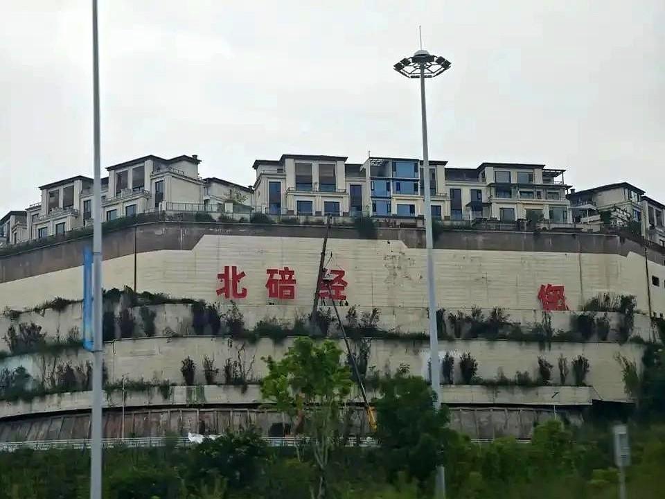 我服了蔡家了，这牌子他又挂上去了，以前卖房子的时候说他是两江新区的，现在房子卖完