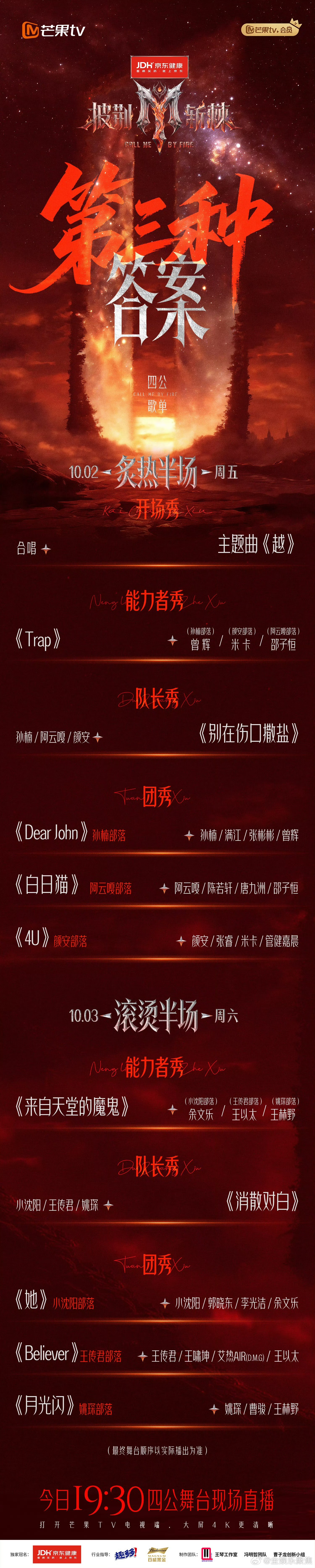 颜安[超话]披荆斩棘四公歌单披荆斩棘 四公歌单揭晓，多元曲风覆盖，实力派voca