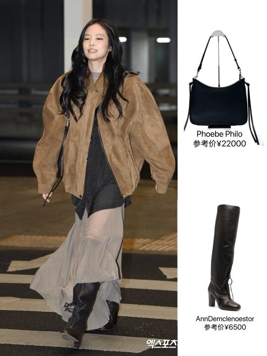 Jennie今日私服，时髦与温柔的碰撞