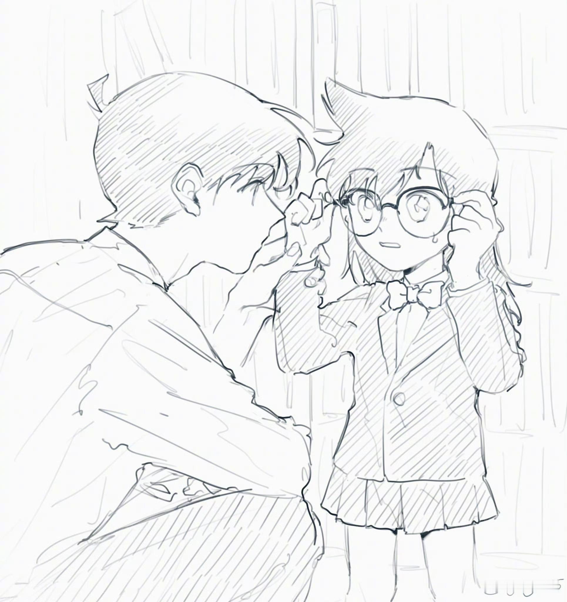 #名侦探柯南#  新兰角色互换，可爱捏[送花花](x:vuyvuy_05)#新兰