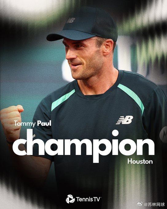 ATP250休斯顿决赛√保罗6-1,3-6,7-5布鲁查加以挽救3个赛点的方式获