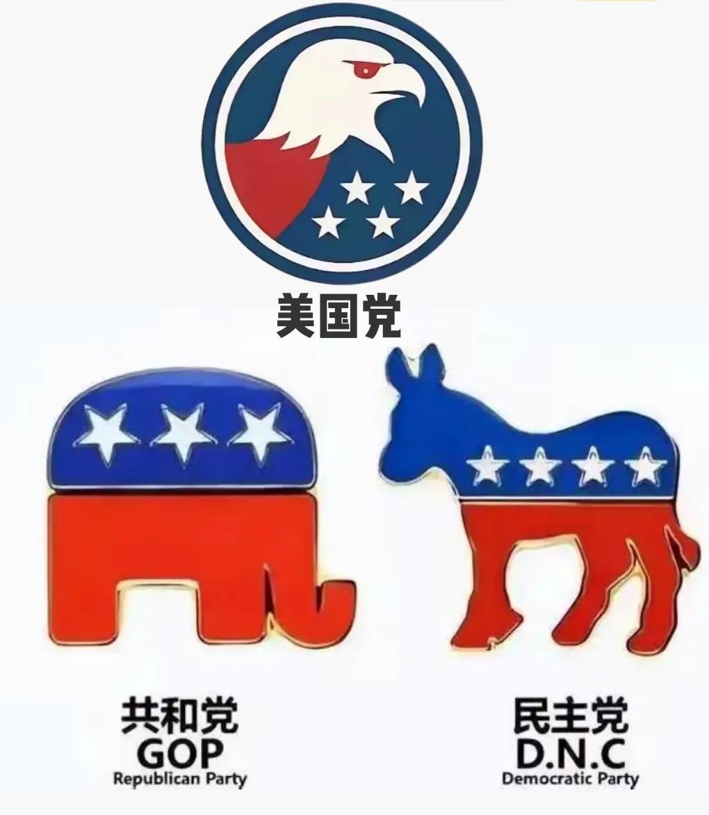 美国或迎来三党鼎立！三党党徽虽然各有千秋，但是深究寓意，民主党和共和党却明显被美