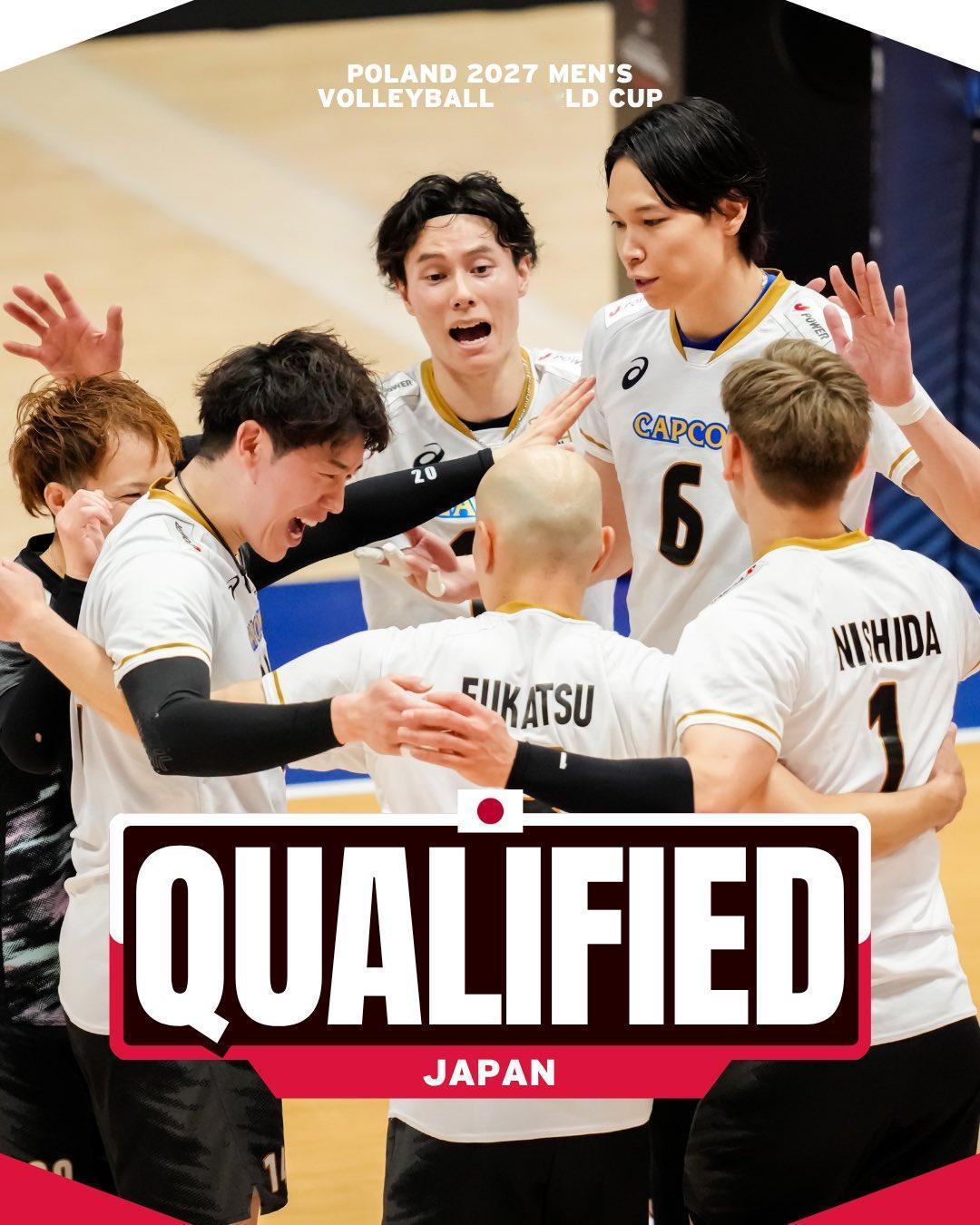 🇯🇵 日本男排锁定2027男排世界杯门票！🎟️🌎
日本队正式拿下2027